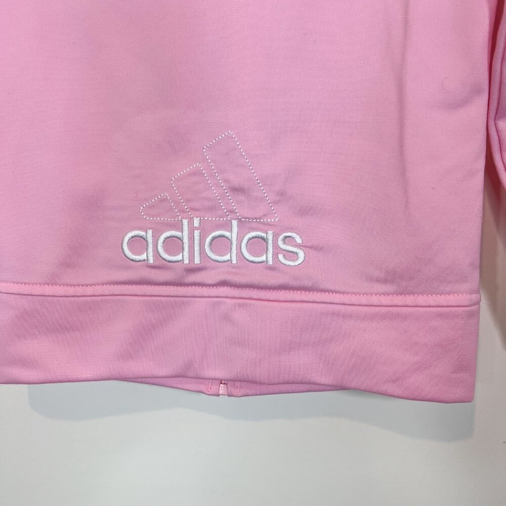 Adidas Girls Pink & White Full Zip Athletic Track Long‎ Sleeve Jacket Size 4T - Picture 5 of 8